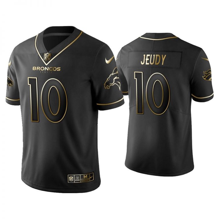 Men Golden Edition Vapor Limited Broncos Jerry Jeudy Black Jersey