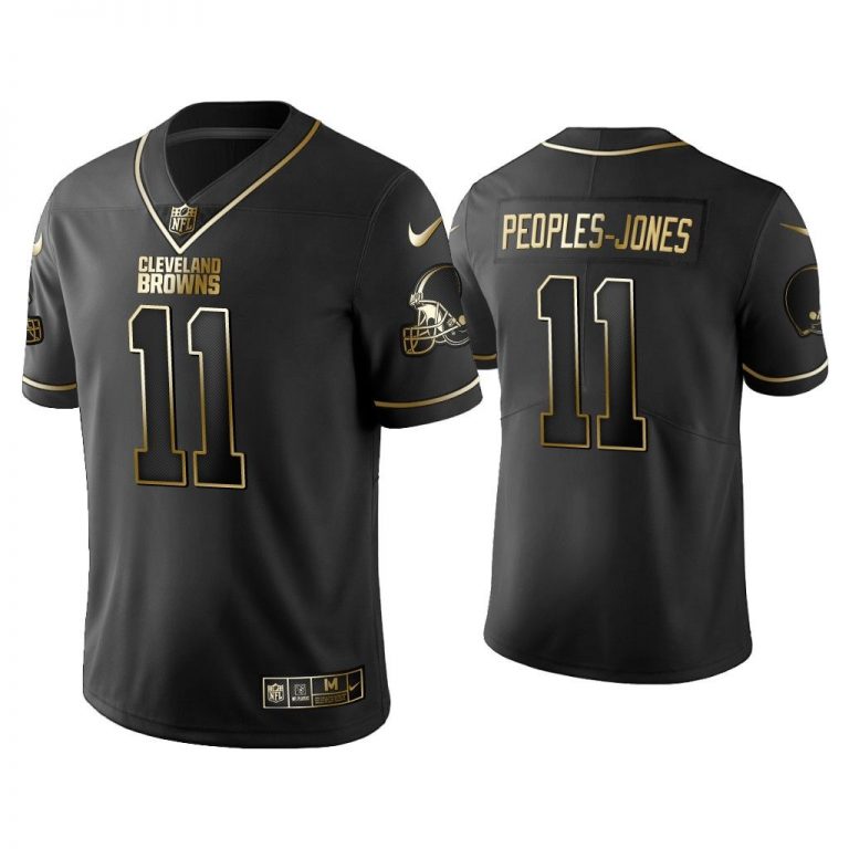 Men Golden Edition Vapor Limited Browns Donovan Peoples-Jones Black Jersey