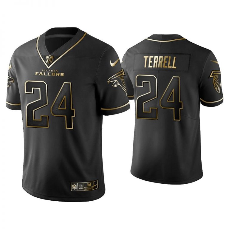 Men Golden Edition Vapor Limited Falcons A.J. Terrell Black Jersey