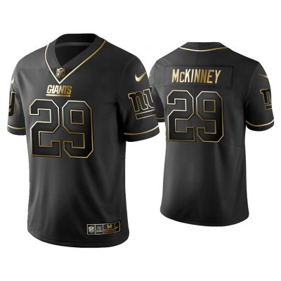 Men Golden Edition Vapor Limited Giants Xavier McKinney Black Jersey