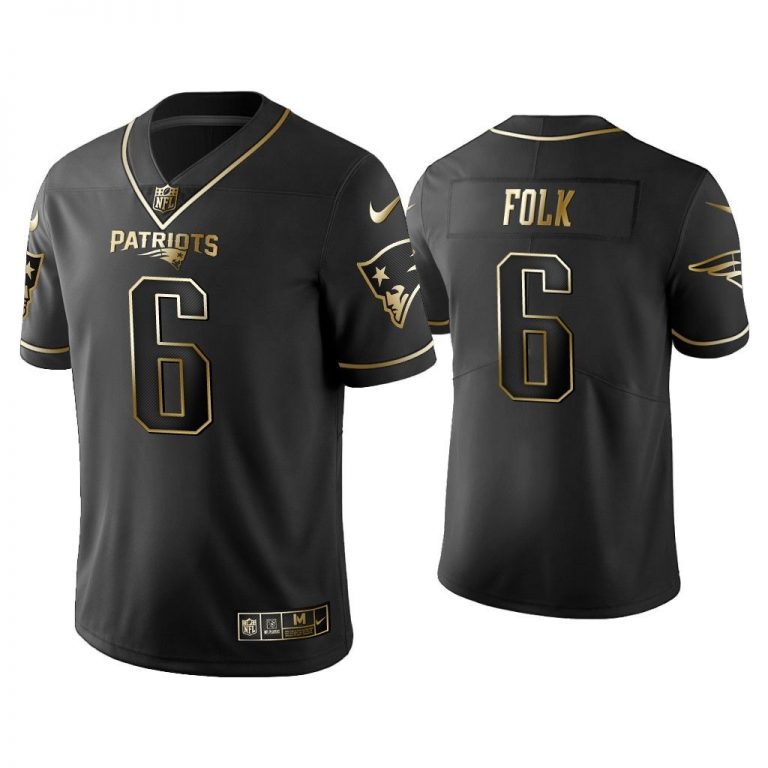 Men Golden Edition Vapor Limited Patriots Nick Folk Black Jersey