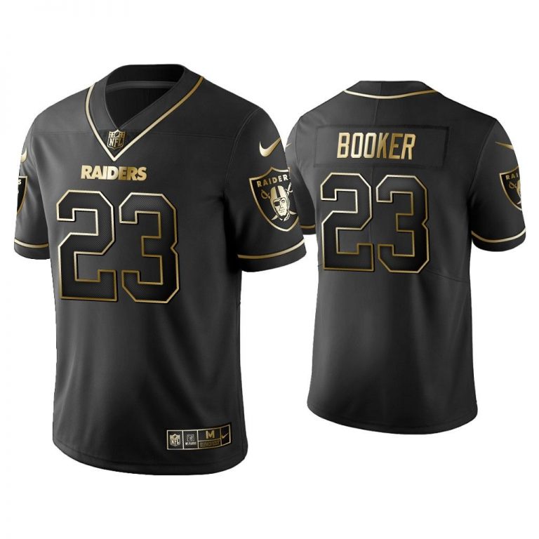 Men Golden Edition Vapor Limited Raiders Devontae Booker Black Jersey