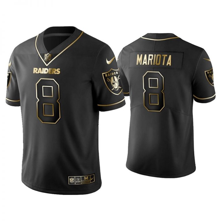 Men Golden Edition Vapor Limited Raiders Marcus Mariota Black Jersey