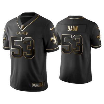 Men Golden Edition Vapor Limited Saints Zack Baun Black Jersey