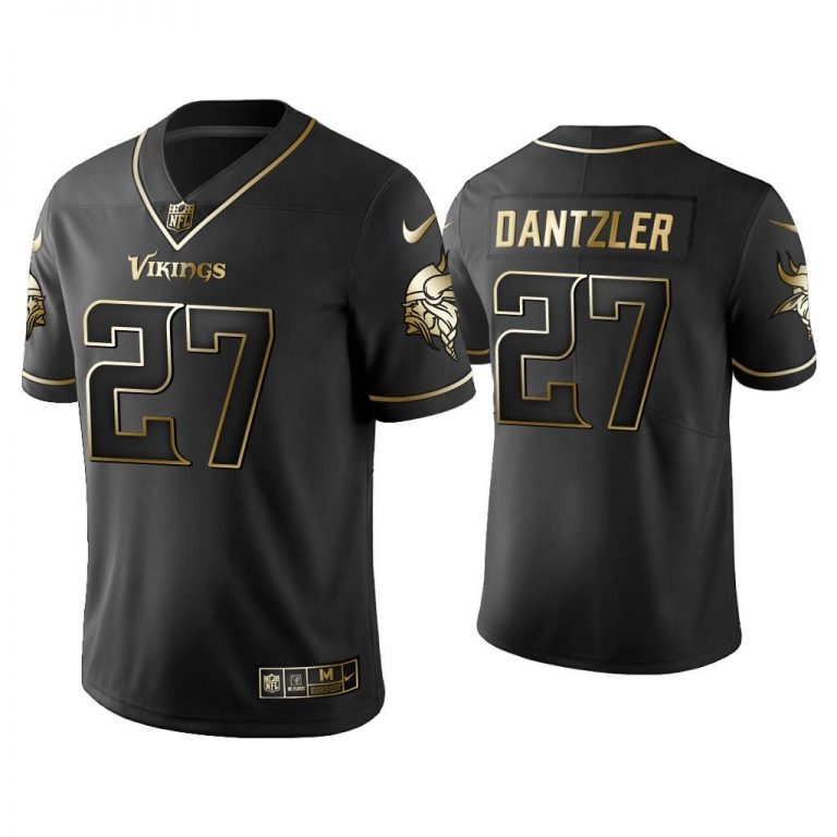 Men Golden Edition Vapor Limited Vikings Cameron Dantzler Black Jersey