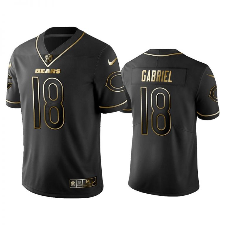 Men Golden Edition Vapor Untouchable Limited Bears #18 Taylor Gabriel Black Jersey