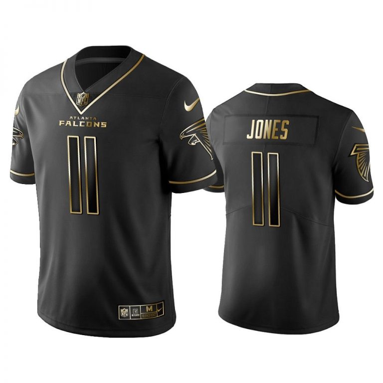 Men Golden Edition Vapor Untouchable Limited Falcons #11 Julio Jones Black Jersey
