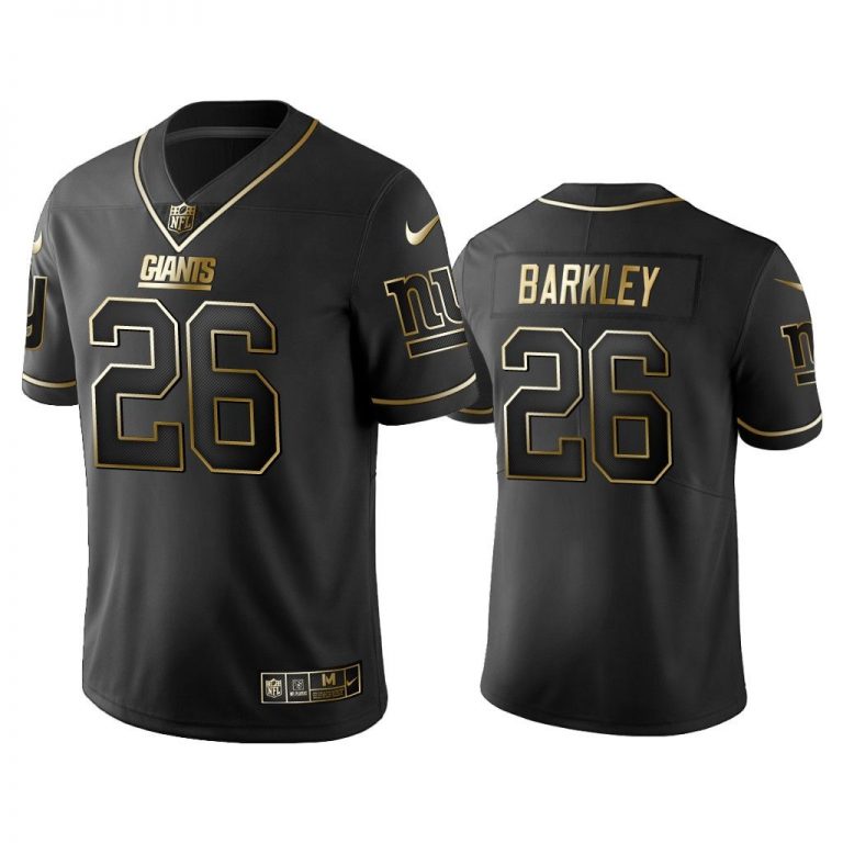 Men Golden Edition Vapor Untouchable Limited Giants #26 Saquon Barkley Black Jersey