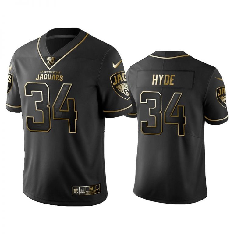 Men Golden Edition Vapor Untouchable Limited Jaguars #34 Carlos Hyde Black Jersey