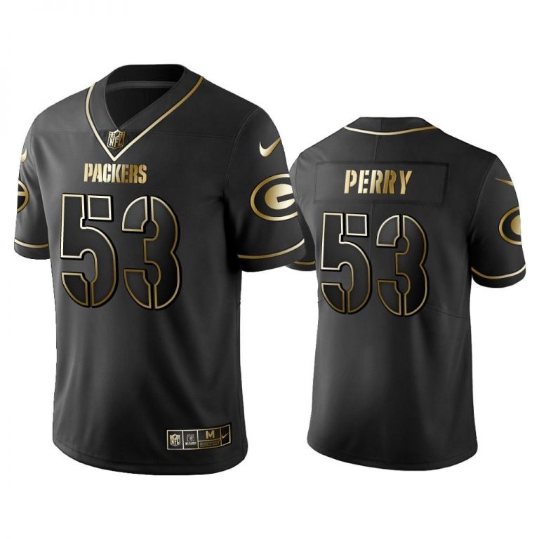 Men Golden Edition Vapor Untouchable Limited Packers #53 Nick Perry Black Jersey