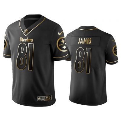 Men Golden Edition Vapor Untouchable Limited Steelers #81 Jesse James Black Jersey