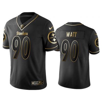 Men Golden Edition Vapor Untouchable Limited Steelers #90 T.J. Watt Black Jersey