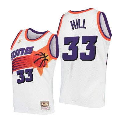 Men Grant Hill Phoenix Suns Hardwood Classics White Jersey Men