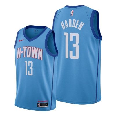 Men Houston Rockets #13 James Harden Blue 2020-21 City Jersey H-Town