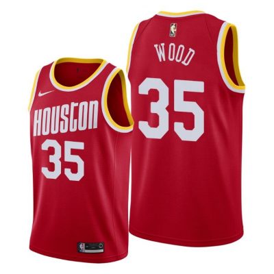 Men Houston Rockets Christian Wood 2020-21 Red Classic Jersey