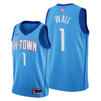 Men Houston Rockets John Wall 2020-21 Blue City Jersey