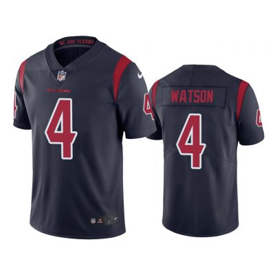 Men Houston Texans Deshaun Watson #4 Navy Color Rush Limited Jersey
