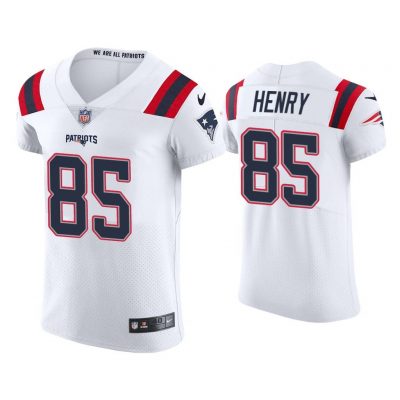 Men Hunter Henry New England Patriots White Vapor Elite Jersey