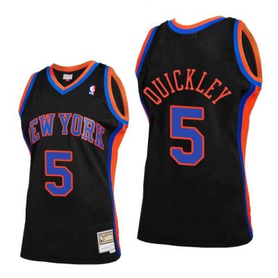 Men Immanuel Quickley #5 Knicks 2021 Reload 2.0 Black Jersey