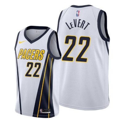 Men Indiana Pacers #22 Caris LeVert White 2020-21 Earned Edition Jersey 2021 Trade