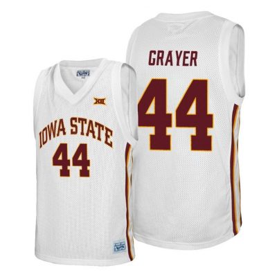 Men Iowa State Cyclones Jeff Grayer #44 White Alumni College Basketball Jersey