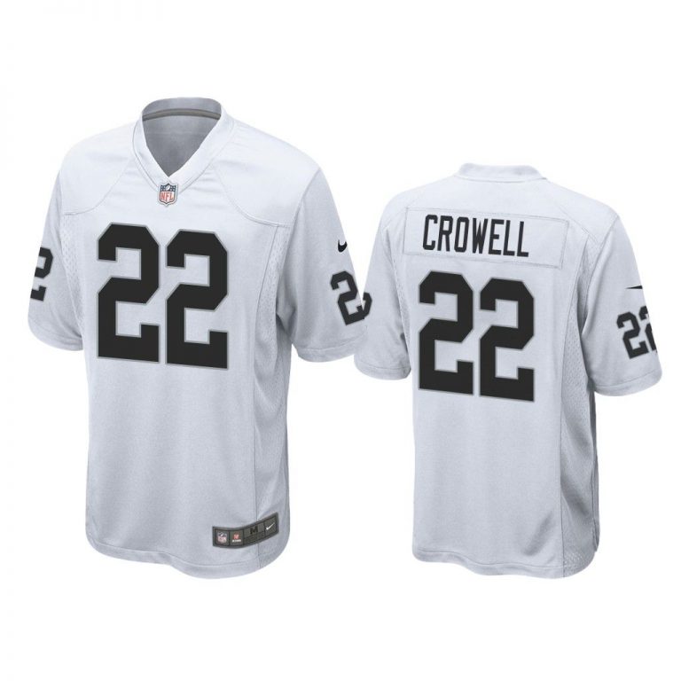 Men Isaiah Crowell #22 Oakland Raiders White Game Jersey