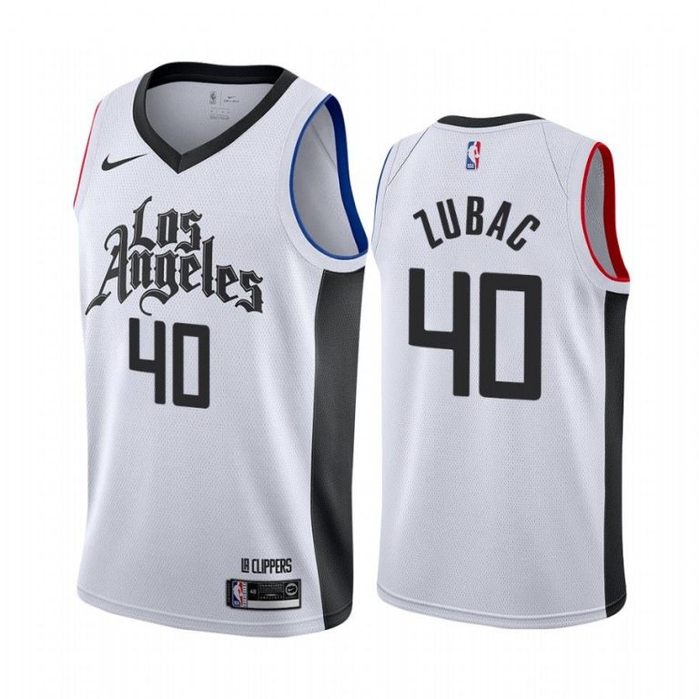 Men Ivica Zubac Los Angeles Clippers #40 White 2019-20 City Jersey