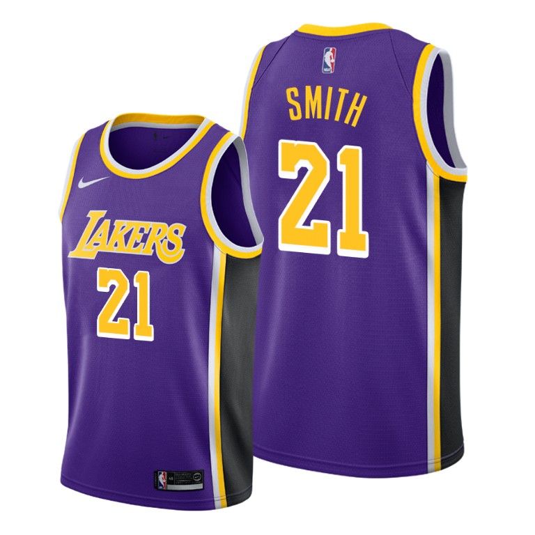 Men J.R.Smith Los Angeles Lakers 2020 Draft Statement Jersey - Purple