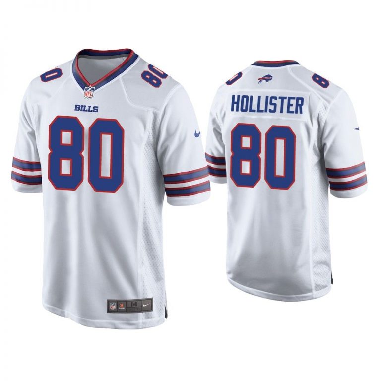 Men Jacob Hollister Buffalo Bills White Game Jersey