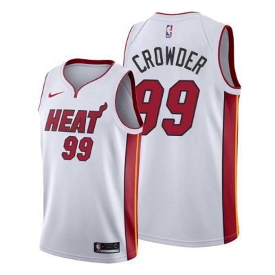 Men Jae Crowder Miami Heat #99 2019-20 Association Jersey - White