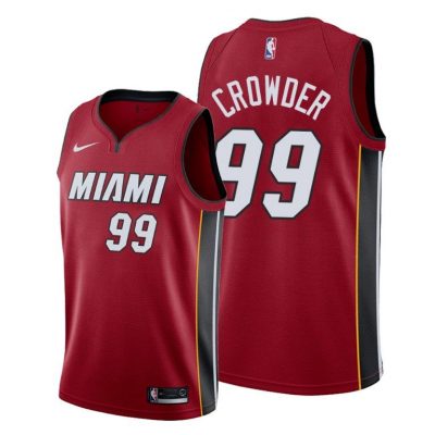 Men Jae Crowder Miami Heat #99 2019-20 Statement Jersey - Red