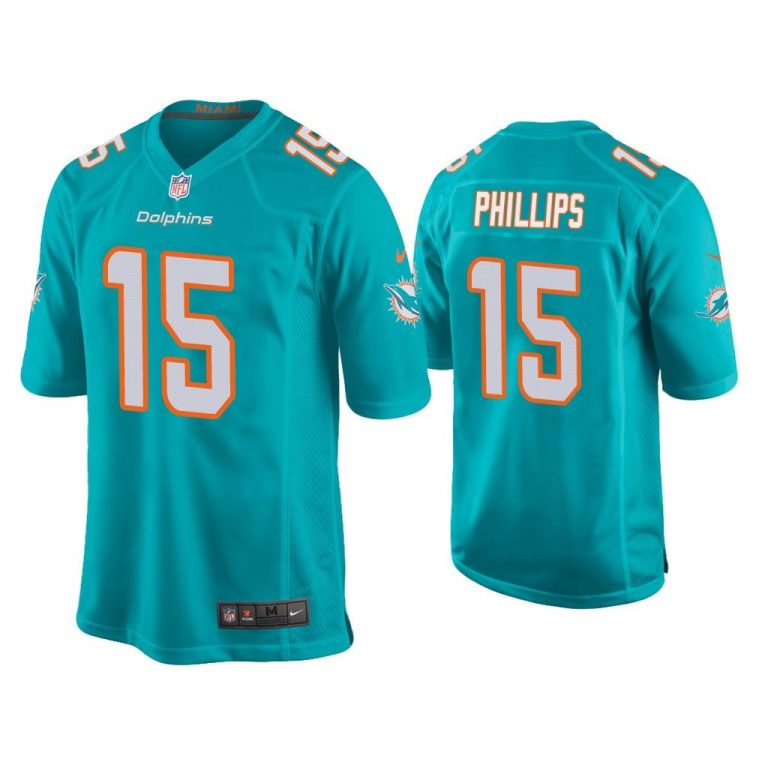 Men Jaelan Phillips Miami Dolphins Aqua 2021 NFL Draft Game Jersey