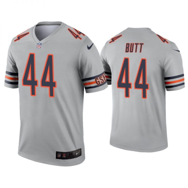 Men Jake Butt Chicago Bears Silver Inverted Legend Jersey