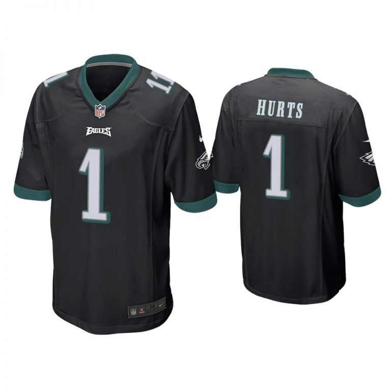 Men Jalen Hurts Philadelphia Eagles Black Game Jersey