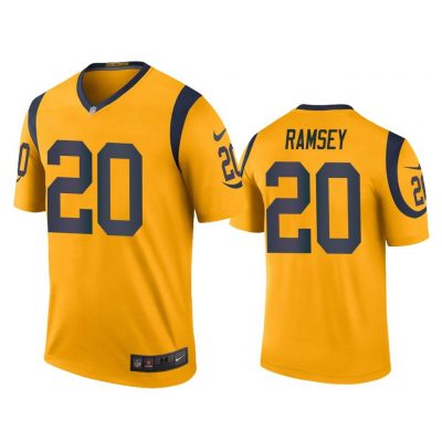 Men Jalen Ramsey Los Angeles Rams Gold Color Rush Legend Jersey