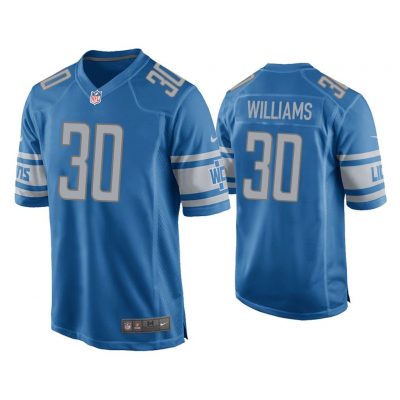 Men Jamaal Williams Detroit Lions Blue Game Jersey
