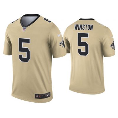 Men Jameis Winston New Orleans Saints Gold Inverted Legend Jersey