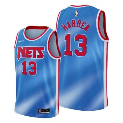 Men James Harden Brooklyn Nets #13 Blue 2020-21 Hardwood Classics Jersey