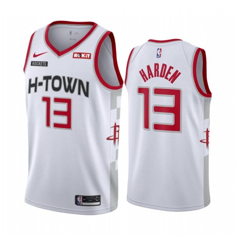 Men James Harden Houston Rockets #13 White 2019-20 City Edition Jersey