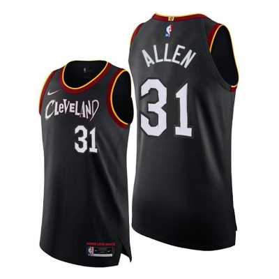 Men Jarrett Allen Cavaliers #31 Black 2021 City Jersey