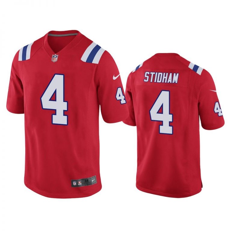 Men Jarrett Stidham New England Patriots Red Game Jersey