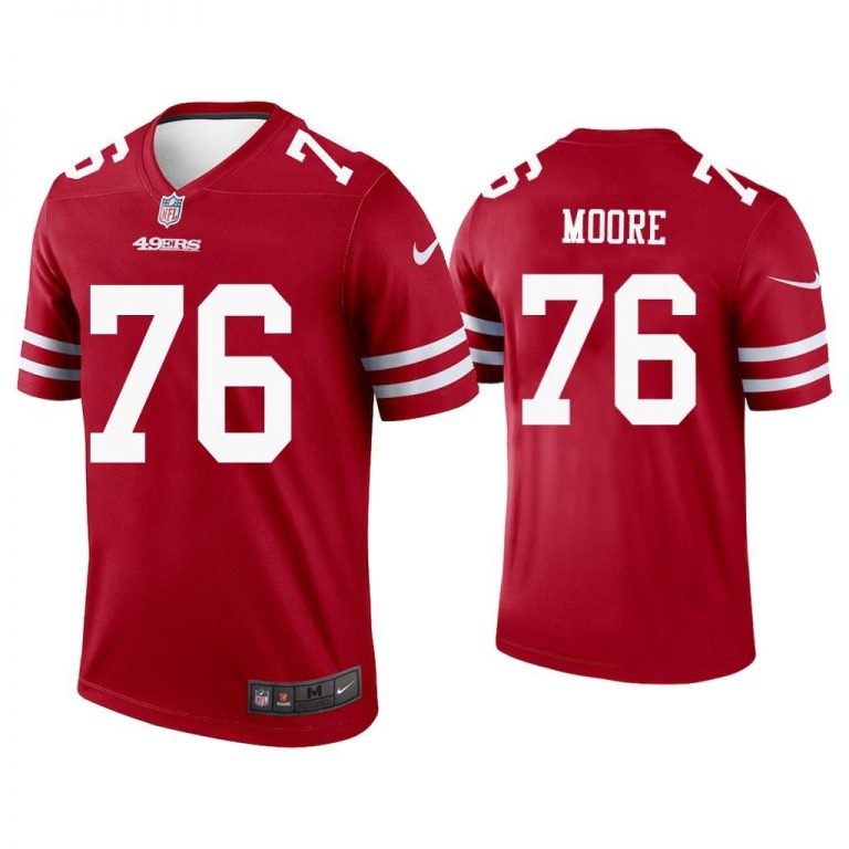 Men Jaylon Moore San Francisco 49ers Scarlet Legend Jersey