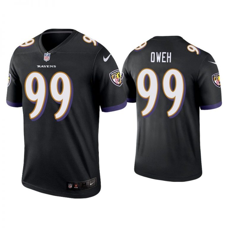 Men Jayson Oweh Baltimore Ravens Black Legend Jersey