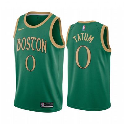 Men Jayson Tatum Boston Celtics #0 Green 2019-20 City Jersey