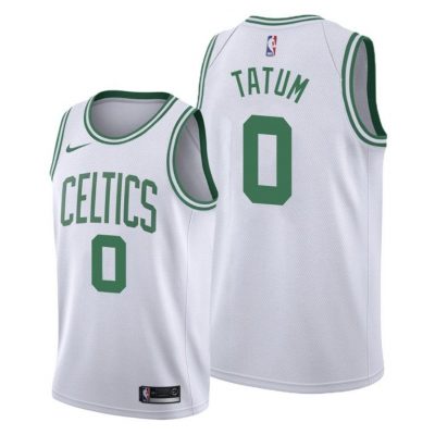 Men Jayson Tatum Boston Celtics #0 White 2018-19 Association Jersey