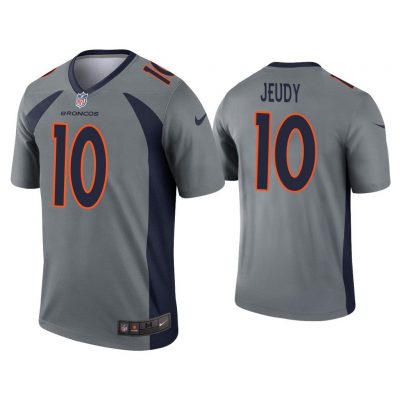 Men Jerry Jeudy Denver Broncos Gray Inverted Legend Jersey