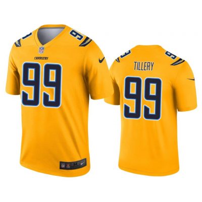 Men Jerry Tillery Los Angeles Chargers Gold Inverted Legend Jersey