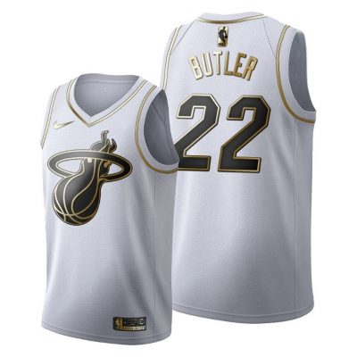 Men Jimmy Butler #22 Miami Heat Golden Edition White Jersey