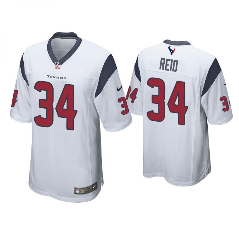 Men John Reid Houston Texans White Game Jersey