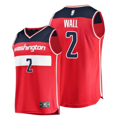 Men John Wall Washington Wizards #2 Red Icon Replica Jersey